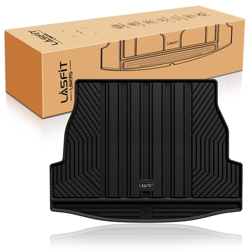 LASFIT Cargo Trunk Mat for Toyota RAV4 2025 2024 2023 2022 2021 2020 2019 (Include Hybrid) All Weather TPE Rear Trunk Cargo Liner Custom Fit Waterproof RAV 4 Cargo Tray Accessories, Black