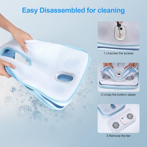 Baby Stroller Cooling Pad, Up to 10H Cooling, 10000 mAh Rechargeable Car Seat Liner with 2 Built-in Blower, 3 Speed, Baby Summer Essentials, Cooling Cushion for Toddler Outdoors, Blue - color: Blue