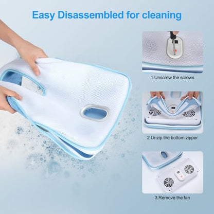 Baby Stroller Cooling Pad, Up to 10H Cooling, 10000 mAh Rechargeable Car Seat Liner with 2 Built-in Blower, 3 Speed, Baby Summer Essentials, Cooling Cushion for Toddler Outdoors, Blue - color: Blue