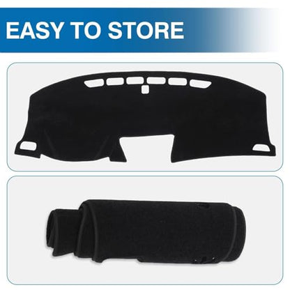 KUST Black Dash Cover for Honda CR-V CRV 2012-2015 2016 Polyester Non-Slip Dashboard Cover Center Console Dash Cover Interior Accessories for Honda CRV CR-V Custom Fit Dash Mat Sunshade No Glare - size: CR-V 12-16(Black)