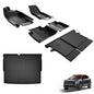 AOMSAZTO Floor Mats & Seatback Mats & Cargo Mat Fit for Nissan Kicks 2025-2026 (Not Fit AWD & 2025 Kicks Play) All Weather 3D Protection Heavy Duty | 6-pc, Black - style: 8)2025 Kicks Floor Mats & Cargo Mats & Backrest Mat