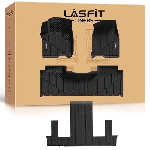 LASFIT Floor Mats 2021-2026 & Only 7 Seats (Not for 8/9 Seats) for Chevrolet Chevy Tahoe/GMC Yukon (Only Yukon, Not Fit Yukon XL) /Cadillac Escalade (Only Escalade, Not Fit Escalade ESV) - size: 2021-2026 |For Tahoe/Escalade/Yukon| Floor Mats
