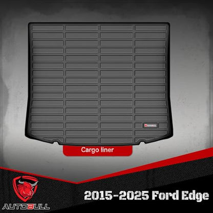 Cargo Liner Compatible with 2015-2024 Ford Edge Cargo Mat，All Weather Protection Trunk Liner Rear Trunk mat，Black - style: 19)Ford Edge 2015-2024