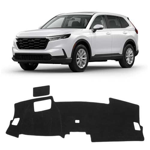KUST Black Dash Cover for Honda CR-V CRV 2023-2025 2026(with HUD) Polyester Dashboard Cover Non-Slip Interior Accessories for Honda CRV CR-V Custom Fit Dash Mat Sunshade No Glare - size: For CRV 23-26