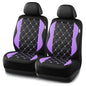 Road Comforts Seat Covers, Premium Leather Car Seat Covers Front Seat for Women Girls,Airbag Compatible, Automotive Seat Covers Universal Fit Most Cars,Vans,Truck,SUV - color: Purple Front
