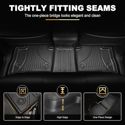 Floor Mats for Toyota Rav4 2019-2025 Hybrid & for Toyota Venza 2021-2025, All Weather TPE Floor Liners and Cargo Liner with Seat Back Mats Rav4 Accessories Cargo Mat - style: 2021-2025 | For Toyota Venza & 2019-2025 Toyota Rav4 | Full Set