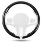 Aimato Car Steering Wheel Cover Carbon Fiber, Ultra-Thin Car Steering Wheel Cover,Comfortable & Breathable Microfiber,Universal Fit for Most Cars, Bright Black - color: Bright Black