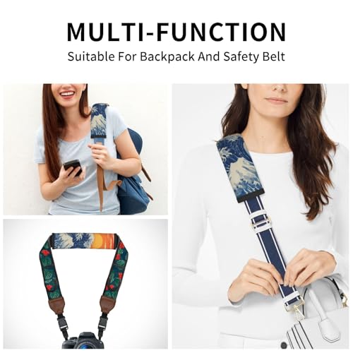 Wave Steering Wheel Cover Elastic Non-Slip Car Steering Wheel Covers with Seat Belt Shoulder Pad for Women Men - color: Wave