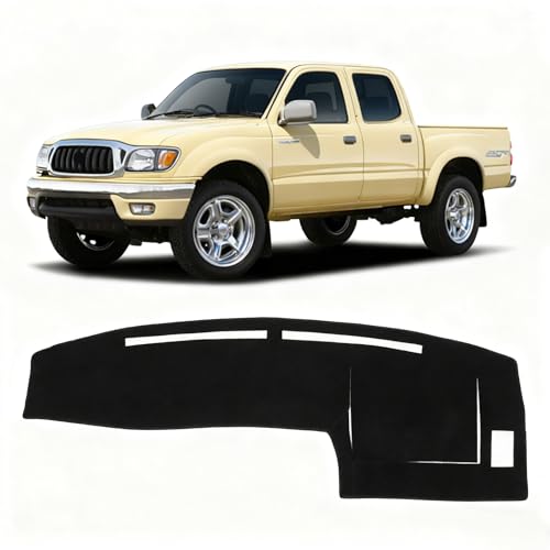 KUST Black Dash Cover for Toyota Tacoma 1998-2002 2003 2004 Left Hand Driving Dashboard Cover Polyester Non-Slip Interior Accessories for Toyota Tacoma Sunshade Windshield No Glare - size: For Tacoma 98-04