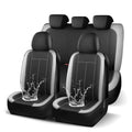HChengkikz Car Seat Covers Full Set, Waterproof Neoprene Car seat Covers, Airbag Compatibable, All Season Protection Universal for Most Cars, Trucks, SUVs (Black + LightGray) - color: N816 Black Lightgray, size: Full Set