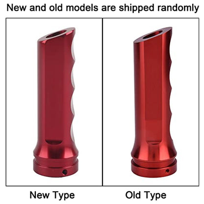 Aramox Universal Aluminum Car Handbrake Cover, Red, Sleeve Protector Handle Accessory for Manual Vehicles - color: Red