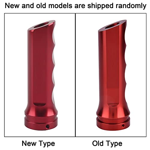 Aramox Universal Aluminum Car Handbrake Cover, Red, Sleeve Protector Handle Accessory for Manual Vehicles - color: Red