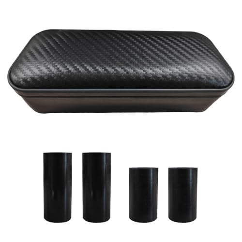 YoRise Car Armrest Support Pad, Adjustable Side Door Armrest Pillow with Storage Box, Comfortable Leather Arm Rest Cushion for Relieve Driver Arm Fatigue, Car Interior Accessories (CarbonFiber)