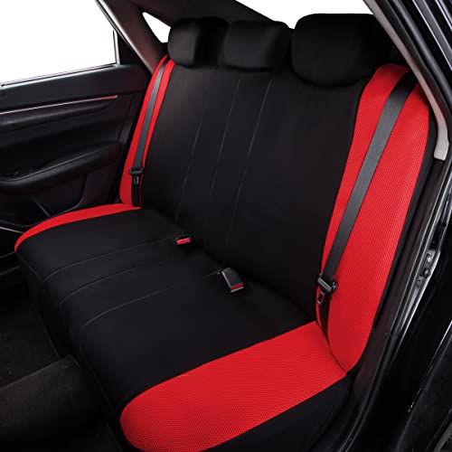Flying Banner Butterfly car seat Covers ful Set Fashion Universal Lady Woman Female Rear Bench Split Colorized (Full Set, Red) - color: Red, size: Full set