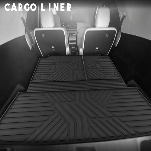 KARPAL Floor Mats for Nissan Pathfinder 2022 2023 2024 2025 2026, TPE Rubber All Weather Protection Floor Liners Accessories Car Mats, Front & 2nd & 3rd Row & Cargo Liner - style: 2022-2026 | For Nissan Pathfinder | Full Set
