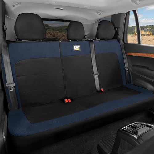 CAT MeshFlex Blue Rear Seat Cover for Cars, SUVs & Mid-Size Pickup Trucks - Durable 60/40 Split Rear Bench Seat Protector, Back Seat Cover, Interior Auto Accessory, Not for Full-Size Pickup Trucks - color: Rear Seat Blue, style: Rear Seats