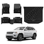 3W Floor Mats & Cargo Liner Fit for Jeep Grand Cherokee 2016-2021/ Grand Cherokee WK 2022 2023 (Non L), TPE All Weather Custom Fit 1st and 2nd Rows Car Mats and Trunk Liner, Black - size: Jeep Grand Cherokee 16-21 Floor Mat & Cargo Liner