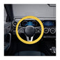 Car Silicone Steering Wheel Cover, Soft Anti-Slip Auto Steering Wheel Protector Fit 14 Inch, Universal Vehicle Interior Accessories for Cars, SUVs, Trucks, and Vans (Yellow) - style: Yellow