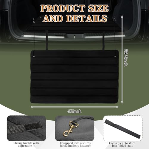 2 Pcs Large Bumper Guard 41 x 25 Inches Black Foldable Rear Bumper Protector Universal SUV Trunk Mat for Cars Preventing Scratches While Unloading Loading