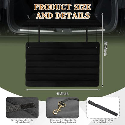 2 Pcs Large Bumper Guard 41 x 25 Inches Black Foldable Rear Bumper Protector Universal SUV Trunk Mat for Cars Preventing Scratches While Unloading Loading