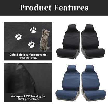 Waterproof Car Seat Cover Automotive Seat Covers for Cars Trucks and SUVs Car Seat Cover Protector Front Seats Black-2