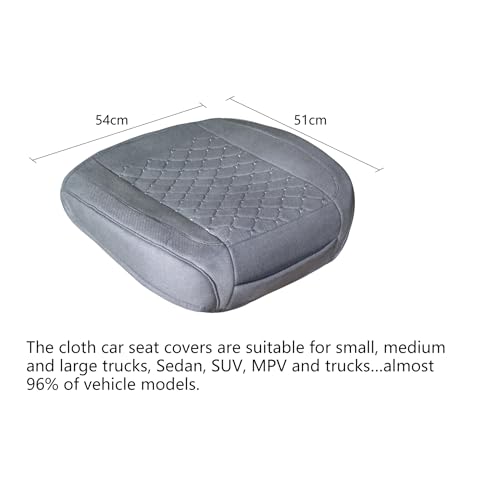 Suninbox Car Seat Cover,Bottom Car Seat Covers,Front Seat Only, Cloth Fabric Wrap Around The Bottom,Breathable Car Seat Protector Fits 95% of Vehicles 1 Piece,Gray - color: allgray
