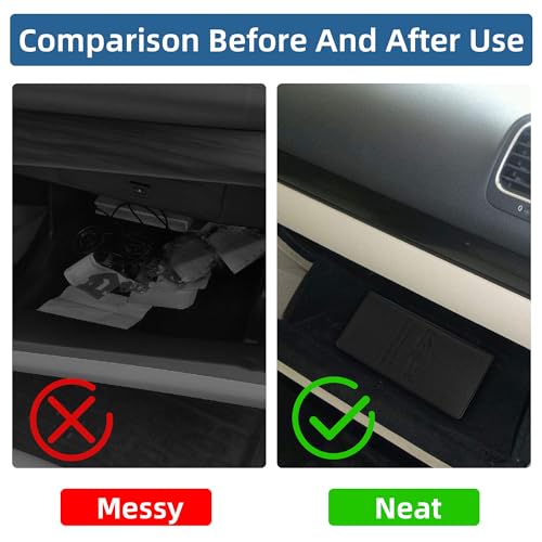 Premium Car Registration & Insurance Card Holder with Magnetic Closure & Clear Pockets, Glove Box Organizer for Documents, Driver's License (Black) - color: black