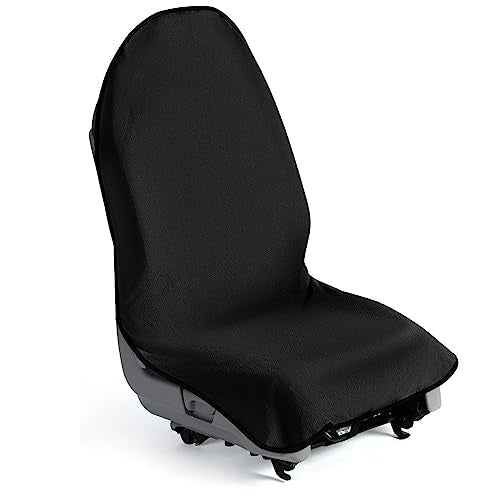 lebogner Waterproof Sweat Towel Car Seat Cover for Post Gym Workout, Running, Swimming, Beach and Hiking, Universal Fit Anti-Slip Bucket Seat Protector for Cars, SUVs and Trucks, Machine Washable - color: Black