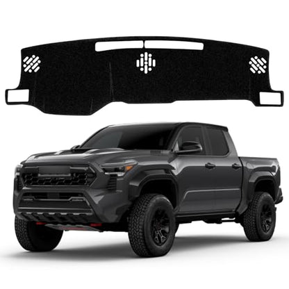 Dash Cover Mat for Toyota Tacoma 2024 2025 2026 Accessories Non-Slip Dashboard Cover Mat Sunshade UV Rays Protector Interior Accessories(Not fit HUD) - size: Compatible with Tacoma 2024-2026