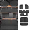 AOMSAZTO All-Weather TPE Floor Mats Compatible with 2022-2025 2026 Nissan Pathfinder (7&8 Seats) – Custom Fit Cargo Liner with Backrest Mat, Full Set for Interior Protection - style: 19)22-25 Pathfinder Floor & Cargo & Backrest Mats