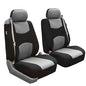FH Group Front Set Cloth Car Seat Cover for Bucket Seats, Universal Fit, Airbag Compatible, Seat Covers for SUV, Van, Gray - color: Gray, style: Front Set