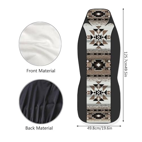 INSTANTARTS Aztec African Tribal 2 Piece Seat Cover Women Front Seat Protector Seat Dust Cover Auto Cover Washable Car Seat Dust Cover for Men - color: Aztec African Tribal