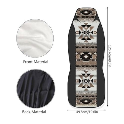 INSTANTARTS Aztec African Tribal 2 Piece Seat Cover Women Front Seat Protector Seat Dust Cover Auto Cover Washable Car Seat Dust Cover for Men - color: Aztec African Tribal
