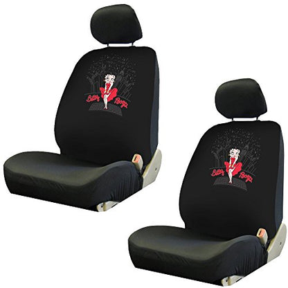 LA Auto Gear Betty Boop New York City Skyline Car Truck SUV Low Back Front Bucket Seat Covers - Pair