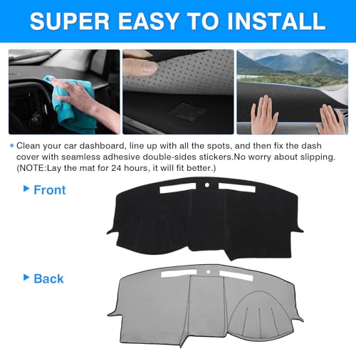 Autorder Dashboard Cover Mat for Chrysler 300 300C 2005-2010 Accessories Dash Cover Upgrade Flannel Dash Mat Sunshade Glare UV Rays Protector - size: 2005-2010 Chrysler 300