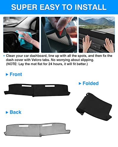 Autorder Dashboard Cover Mat for 1981-1991 Chevrolet Chevy C/K/R/V Series Blazer, GMC C/K/R/V Series Jimmy Accessories Dash Cover Flannel Dash Mat Sunshade Glare UV Rays Protector - size: 1981-1991 Chevy C/K/R/V