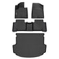 GINOWY- Floor Mats & Cargo Liner for Hyundai Santa FE Sport 2013-2018, TPE Rubber All Weather Protection Mats Santa Fe Sport, Anti-Slip Waterproof Trunk Mat Car Floor Liners Accessories, Black - style: 21) for Hyundai Santa Fe Sport 2013-2018 Full Set