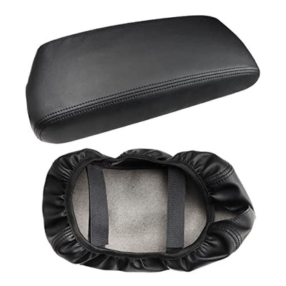 INTGET Car Center Console Armrest Cover for Kia Optima Accessories 2016 2017 2018 2019 2020 Leather Middle Console Arm Rest Box Lid Seat Cover Protector Cushion Saver (Black Stitches) - color: Black Stitches
