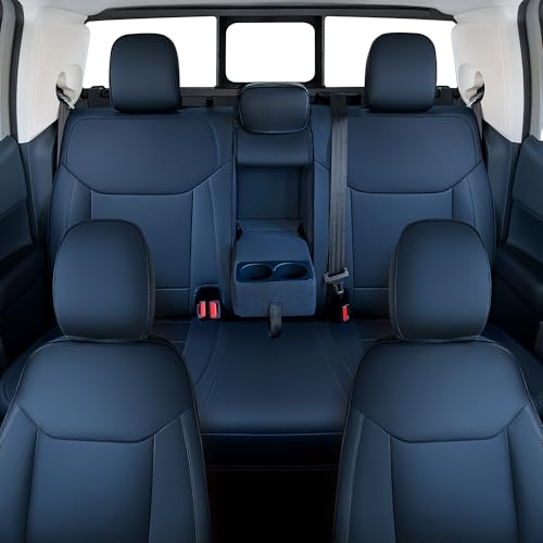 Leather Seat Covers Custom Fit for Maverick 2022-2026, Compatible with XL, XLT, Lobo, Lariat, Tremor Model - Armrest Covers Included - Faux Leather, Fully Covered, Fit Like a Glove