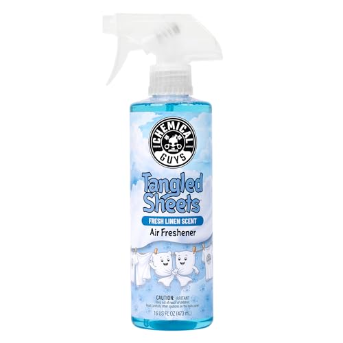 Chemical Guys Tangled Sheets Fresh Linen Scent Air Freshener Spray and Odor Eliminator, Clean Fabric Inspired Spray for Home, Office, Bathroom, Dorm, and Car Interior - 16 Fl Oz - size: 16 Fl Oz