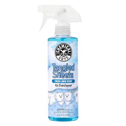 Chemical Guys Tangled Sheets Fresh Linen Scent Air Freshener Spray and Odor Eliminator, Clean Fabric Inspired Spray for Home, Office, Bathroom, Dorm, and Car Interior - 16 Fl Oz - size: 16 Fl Oz