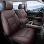 Coverado Chevy Silverado Seat Covers, Faux Leather Seat Covers Fit for Chevy Silverado GMC Sierra 2007-2026 1500, 2015-2026 2500HD 3500HD Crew Double Extended Cab (Front,Brown) - color: Brown, size: Front(2007-2025)