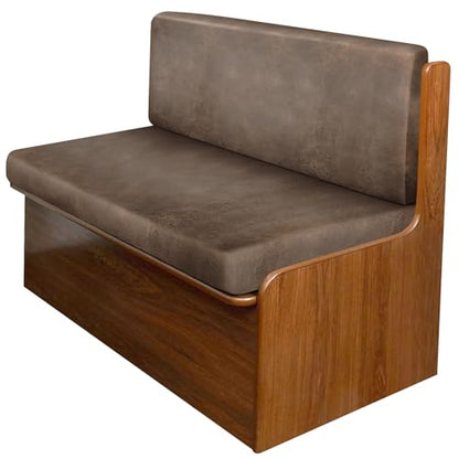 Leather Like RV Dinette Cushion Covers, RV Booth Seat Cover Stretchable Camper Cushion Couch Covers Washable Slipcovers for RV Camper Car Bench (1 Backrest Cover & 1 Bench Cover, 02Light Brown) - color: 02light Brown, size: 1 Bench Cover & 1 Backrest Cove