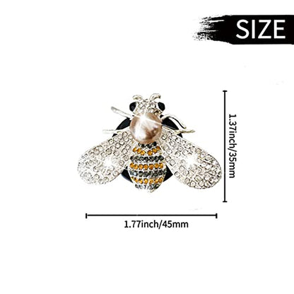 Bling Bee Air Vent Clips, 4 Pcs Crystal Car Air Fresheners Vent Clips Car Diffuser Vent Clip Rhinestone Diamond Bee Decoration Interior Decor Bling Accessories for Women (4 Pcs Bee)