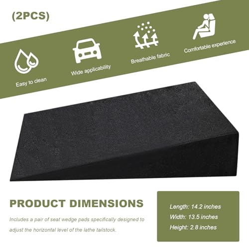 2PCS Auto Seat Wedge Leveling Cushion, Ergonomic Breathable Car Seats Wedge Foam Pad for Pain Relief, Angled Design Comfortable Vehicle Seat Mat Office Chair Support Cushion