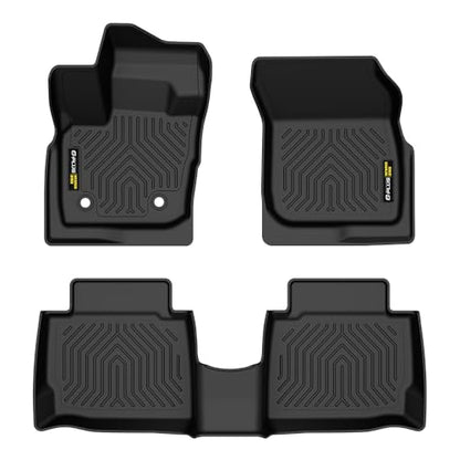 G-PLUS 3PCS Floor Mats Cargo Liners, Compatible with 2016-2024 Dodge Durango, Fit Jeep Grand Cherokee 2016-2021/Cherokee WK 2022, 1st & 2nd Row TPE Liners, All Weather Full Cover Protection - size: Fit Dodge Durango 2016-2024 | Black 3PCS