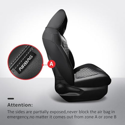 Rav4 Seat Covers Full Set,Waterproof Car Seat Covers Faux Leather Seat Covers Compatible with 2019-2025 Toyota RAV4 Hybrid LE XLE Limited Automotive Seat Cover Car Accessories - color: Black, size: 2019-2025 RAV4 Hybrid(Non XSE&2022-2025 SE Hybrid)