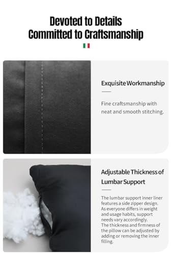 Car Neck Pillow, Luxury Fabrics Used in Supercars, Ergonomic Cervical Support with 2-Height Adjustable Strap, Breathable Soft Against the Skin, Universal Fit for Most Cars