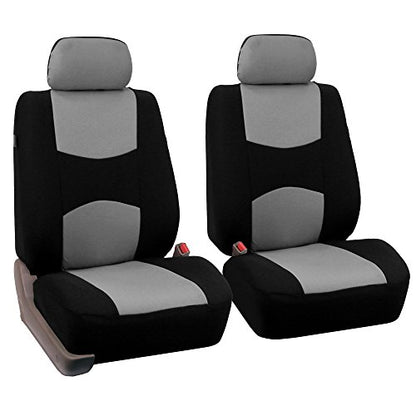 FH Group Car Seat Covers Front Set in Cloth - Car SeatCovers for Low Back Car Seats with Removable Headrest,Universal Fit,Automotive SeatCovers,Washable Car Seat Cover for SUV,Sedan, Van Gray - color: Gray, style: Seat Cover Front Set