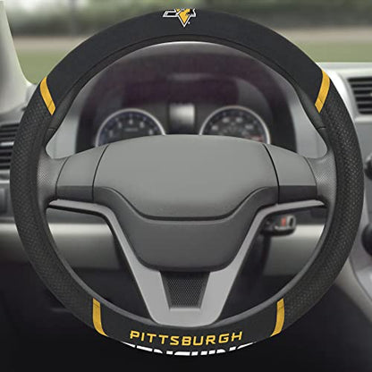FANMATS NHL Unisex-Adult Steering Wheel Cover - color: Black